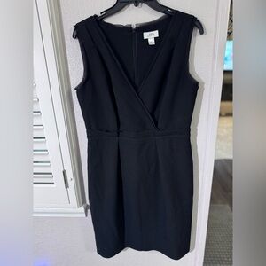 LOFT Elegant Black Sleeveless Midi Dress